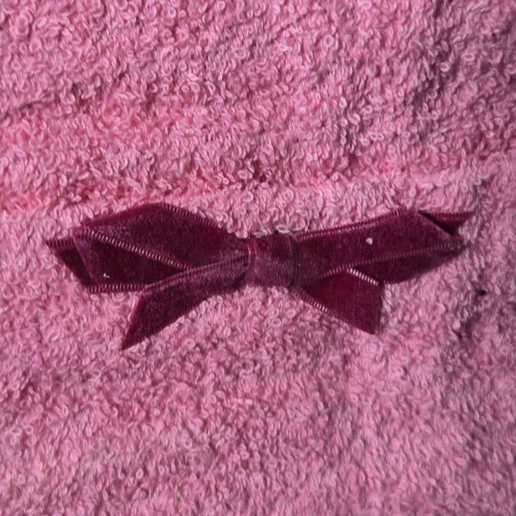 Vintage 1950s Pink Royal Treasure USA Appliqué Flower Towel Set~PInk~New In Box - Picture 8 of 12